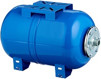 Мембранный бак для водоснабжения  VODOS WTR 24л (10bar, G 1", +99°C, мембрана EPDM SE.FA Italy), горизонтальный