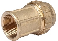 Переходник прямой 40 х Rp1 1/4" (внутр) латунный для труб из ПНД Tiemme