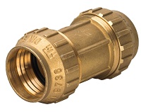 Переходник прямой 50 х 50 (Труба-Труба) латунный для труб из ПНД