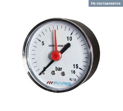 Манометр Ø50 аксиальный 4 BAR 1/4 GAS для клапана подпитки FARG