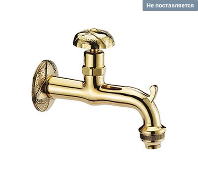 Кран Империя с традиционной кран-буксой, аэратором 1/2" с отделкой жёлтого цвета FARG