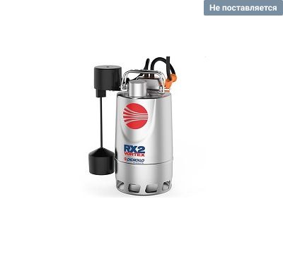 Дренажный насос для загрязнённой воды RXm 2/20 - GM с магнитным поплавком 1х230В 0,37кВт нерж. сталь, кабель 5м Pedrollo