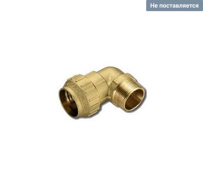 Угольник с наружной резьбой 25 х R 3/4" латунный для труб из ПНД Tiemme