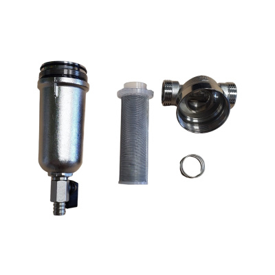 Фильтр самопромывной 1" с манометром, нар/нар, Tmax-80C, с сеткой 80 мкм WATERSTRY