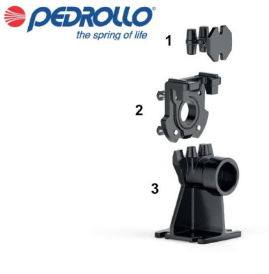 Опорное колено для TR 2.2 АР - TR 3 АР, горизонтальный выход  Pedrollo