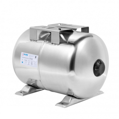 Мембранный бак для водоснабжения 50л горизонтальный  6 бар  1" нержавеющая сталь Belamos