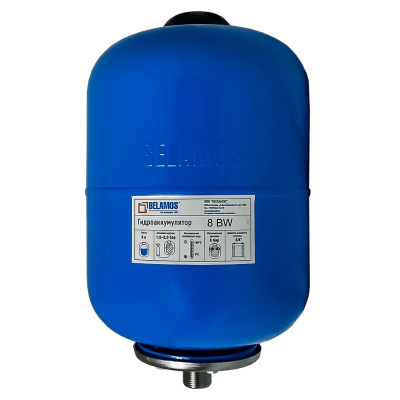 Мембранный бак для водоснабжения 8л подвесной  6 бар Belamos