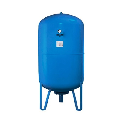 Мембранный бак CW-LV 150 10bar/99*C max. 1”, Bar 2, (вертикальный, с манометром) Цвет - синий 