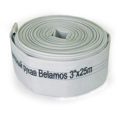 Текстильный шланг (напорный рукав) 3", L=25м., Belamos